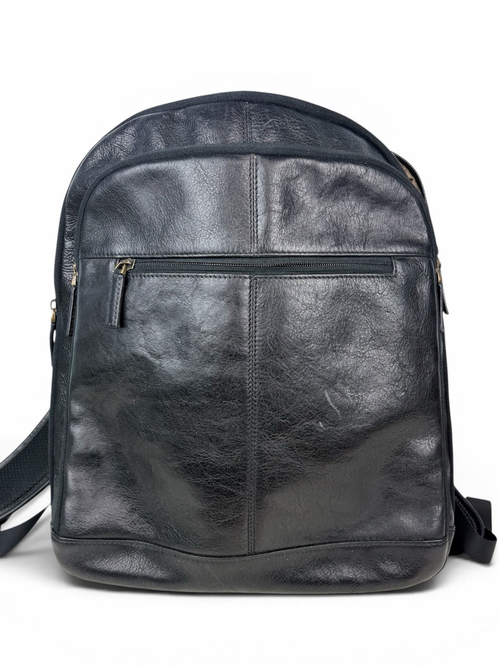 BOCONI Black Leather Backpack Laptop
Travel Business Bag Unisex